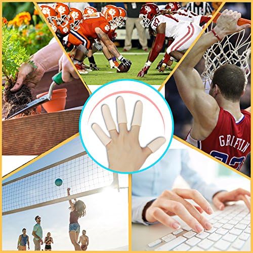 Durable and reusable protective finger covers showing material elasticity