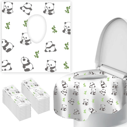 Dlnope upgraded disposable toilet seat covers 20 pack front view showcasing travel friendly packaging.