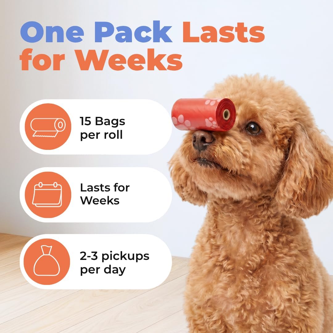 Opaque heavy duty dog poop bags for large and small breeds
