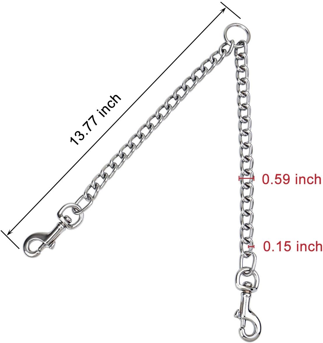 Filhome heavy duty metal chain splitter close up showing rust resistant chrome plating.