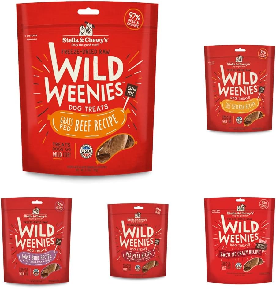 Stella & Chewy's Freeze-Dried Raw Wild Weenies Dog Treats - High-Protein Training Treats for Dogs & Puppies - All-Natural Chicken Recipe with 97% Meat & Organs - USA Made - 3.25 oz Bag - Image 10