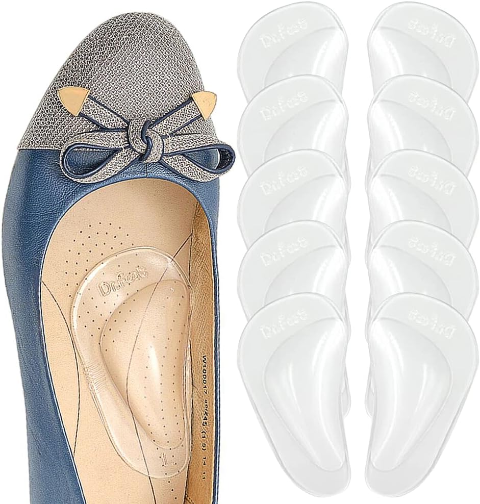 Dr. Foot Plantar Fasciitis Arch Support Gel Insoles front view for flat feet relief.