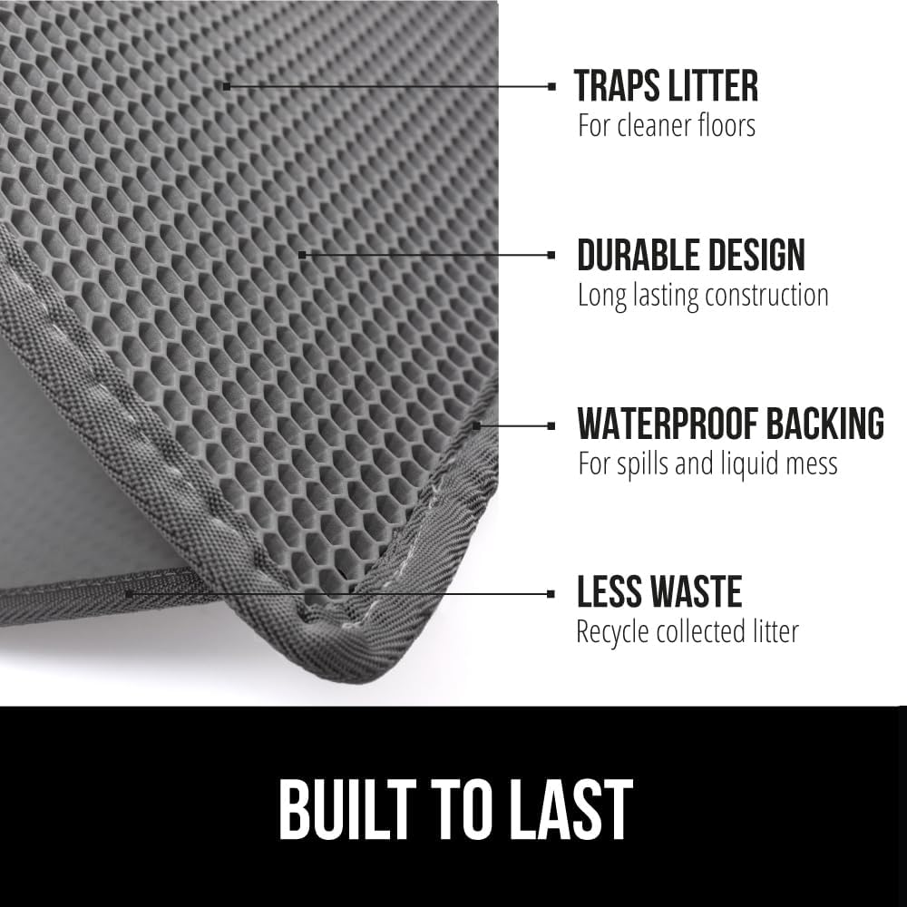 Two layer cat litter trapping mat showing soft honeycomb design