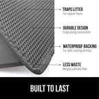 Two layer cat litter trapping mat showing soft honeycomb design