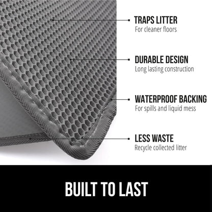Two layer cat litter trapping mat showing soft honeycomb design