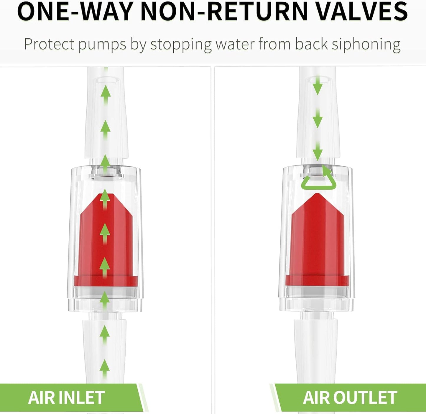 Durable red plastic Pawfly aquarium air pump protector valve overview