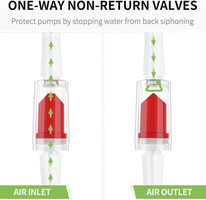 Durable red plastic Pawfly aquarium air pump protector valve overview