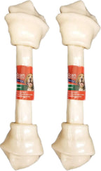 Pet Factory American Beefhide 12" Knotted Bone Dog Chew Treat - Natural Flavor, 1 Count/1 Pack - Image 9