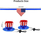 American flag bandanas for small pets included in the costume set.