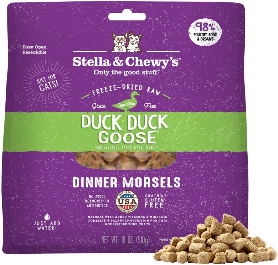 Stella & Chewy's Freeze-Dried Raw Cat Dinner Morsels - Premium Chicken Recipe with 98% Cage-Free Meat & Organs - Natural Grain-Free Cat & Kitten Food - Made in USA - 18 oz - Image 13