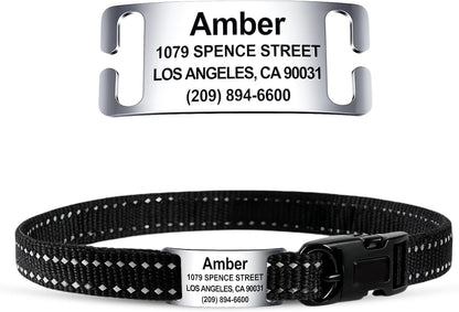 TechMark Dog Tags Personalized for Pets Custom ID Laser Deep Engraving Stainless Steel Ultra Durable, Polished Curved Rectangular Arch, Text ONLY for 1" Collars - Image 12