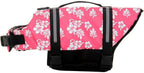 ChezAbbey dog life jacket pink flower small front view