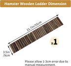 Hamiledyi small animal climbing ladder stretched flat showing the natural apple wood texture.