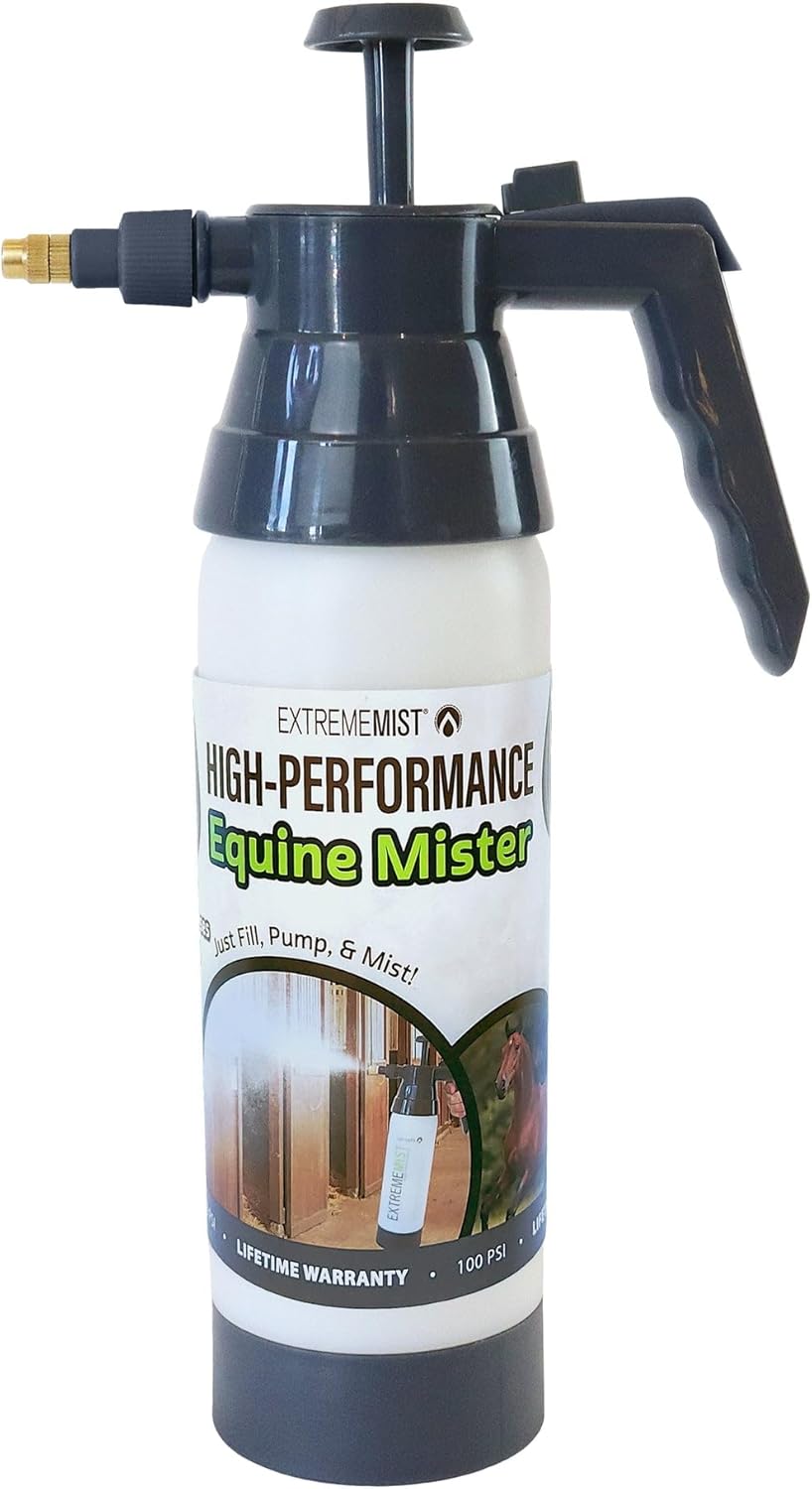ExtremeMIST oil based fly sprays compatibility demonstration with adjustable brass nozzle tip.