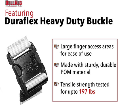 Back view of bullhug adjustable harness for pugs