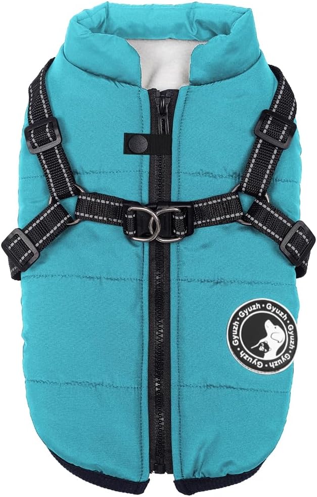 Gyuzh Dog Coat with Harness Puppy Coats Small Dog Harness Jacket Winter Waterproof Jackets for Smal Medium Large Dogs - Image 11