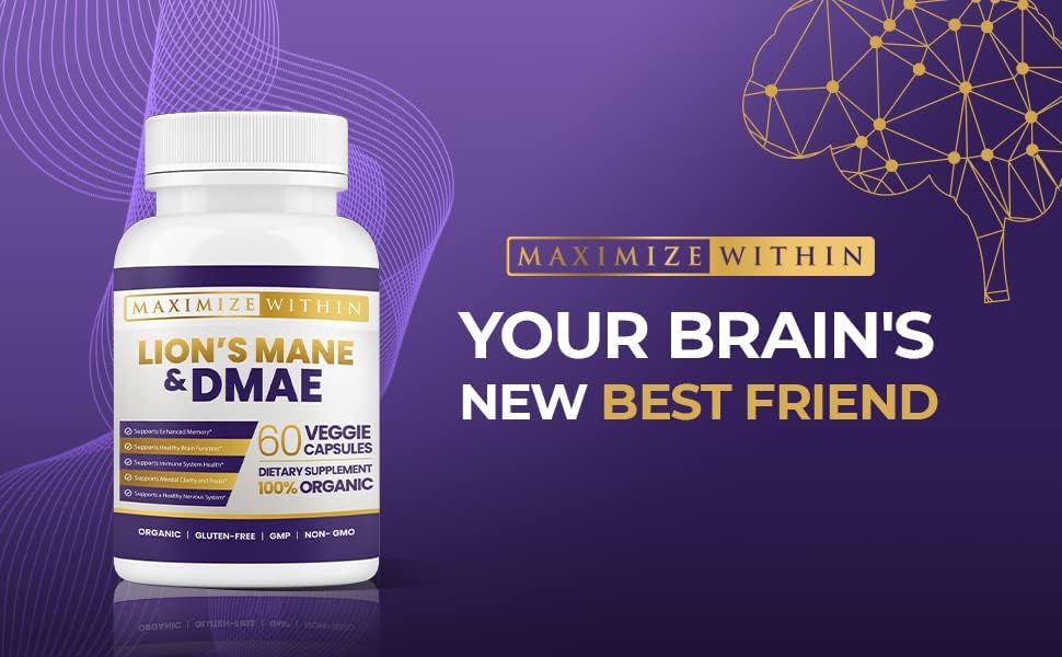 Maximize Within nootropic blend capsule bottle showing organic ingredients for focus.
