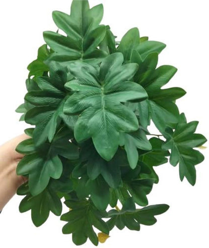 Reptile Terrarium Decor Plants,Amphibian Habitat Decor,Artificial Plants for Tank Accessories (Calathea makoyana -B) - Image 10