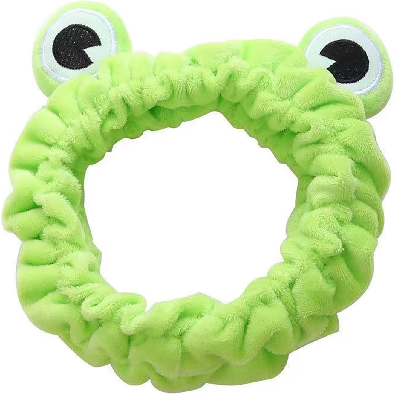 Jowmoy Green Frog Eye Elastic Headband front view for skincare