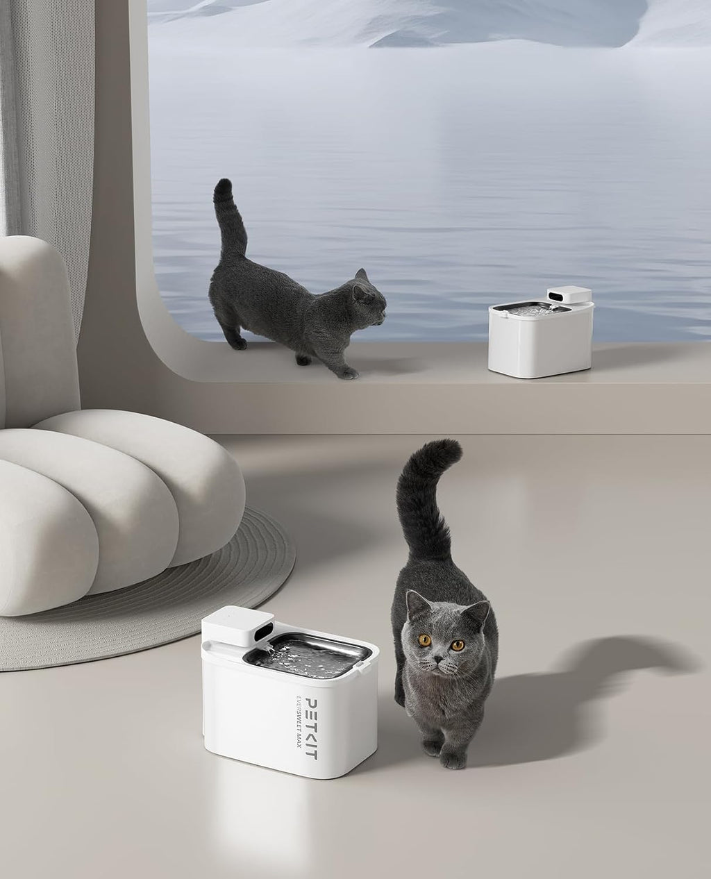 PETKIT EVERSWEET MAX Cordless Cat Water Fountain with Motion Sensor, 101 oz/3L Pet Fountain for Cats Dogs Inside, Automatic Cat Water Dispenser Battery Operated (White-Cordless, 3L) - Image 9