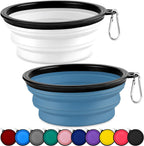 Collapsible Dog Bowls-2 Pack Large Size for Large/Medium Dogs, Pet Travel Water Bowl, Dogs Cat Portable Water Bowl, Dog Pet Feeding Watering Dish Outdoor Hiking Parking Traveling with 2 Carabiners - Image 11