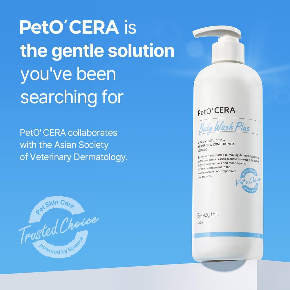 Sulfate free deeply moisturizing canine shampoo for dry skin relief