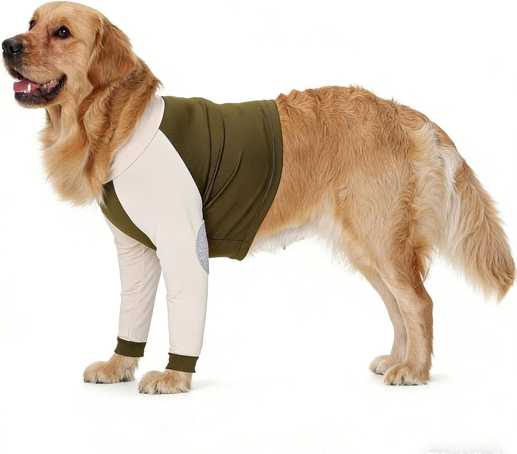 LeLePet Dog Recovery Suit for Front Legs, Dog Sleeve to Stop Licking, Elbow Protector for Leg Injuries Shoulder Wounds After Surgery Male Female,Zippered Long-Sleeved Shirt Cone Alternative(S-3XL) - Image 11