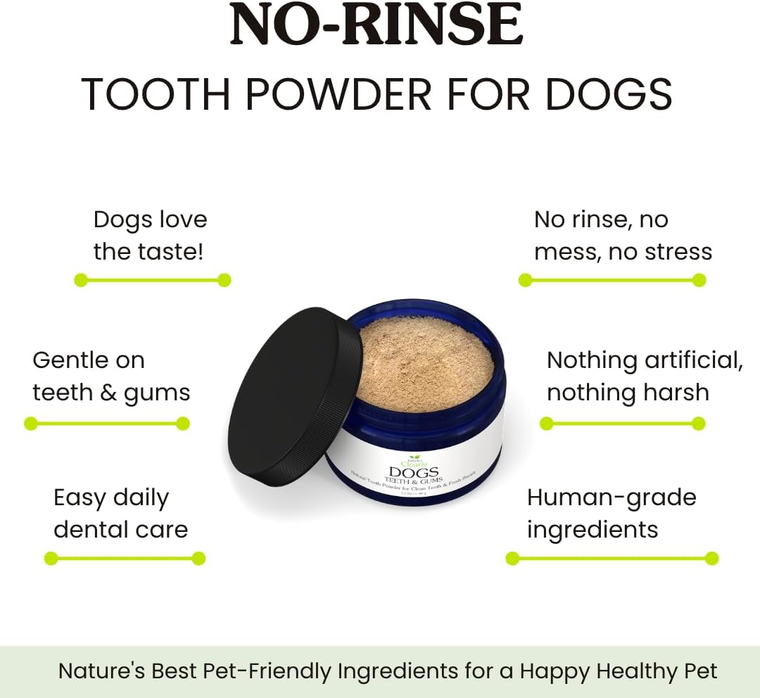 Close up of Isabella's Clearly tooth powder label details