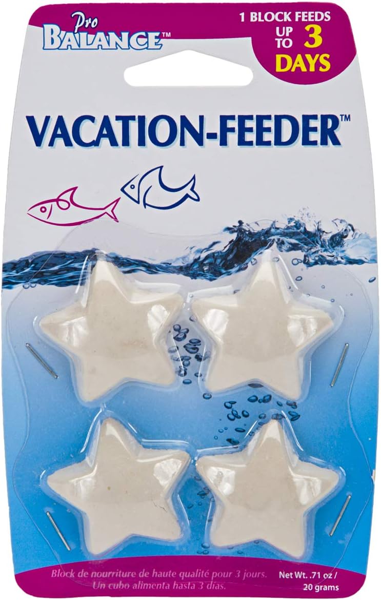 Penn-Plax starfish shaped slow release fish food blocks close up