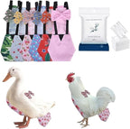 MANON ROSA Chicken Diapers Bantam Hens - Reusable 6-Piece Set with Bow Ties Poultry Nappies Washable Waterproof for Geese Pet Ducks Silkie (6D S) - Image 13