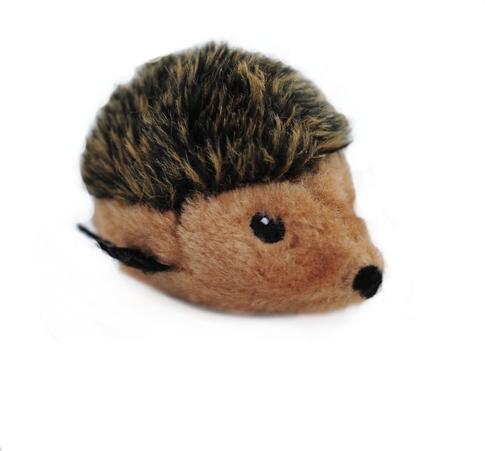ZippyPaws Miniz hedgehogs next to a burrow puzzle