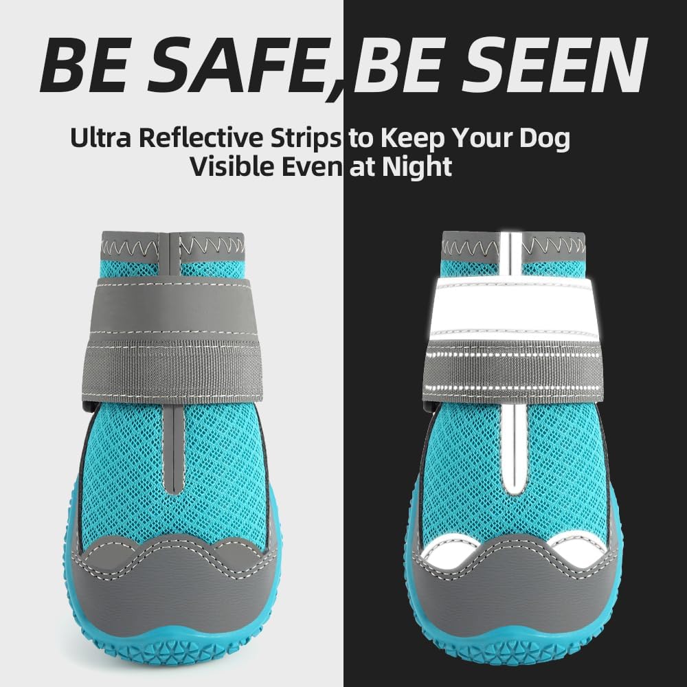 Measurement guide for Jzxoiva dog shoes on paper