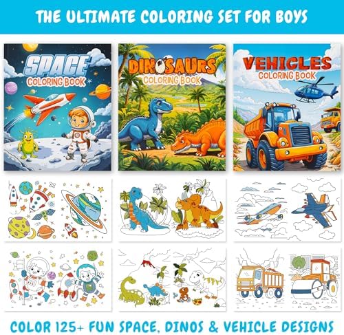 ZICOTO creative gift set for boys showing three premium illustrated hobby books together