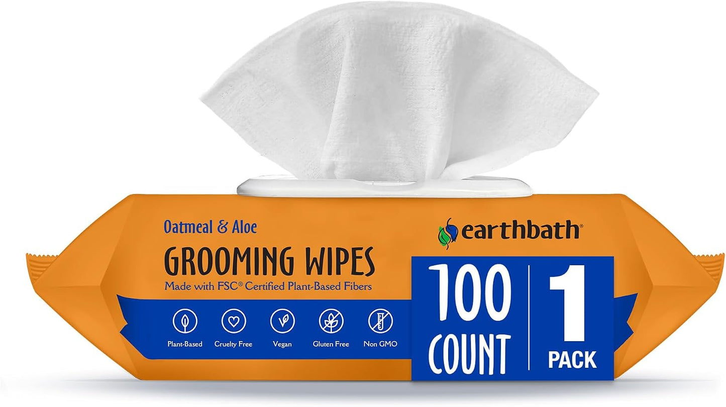 earthbath, Hypo-Allergenic Grooming Wipes - Fragrance Free Dog Wipes for Paws and Butt, Best Pet Wipes for Dogs with Sensitive Skin, Made in USA, Cruelty-Free Dog Cleaning Wipes - 100 Count (2 Pack) - Image 13