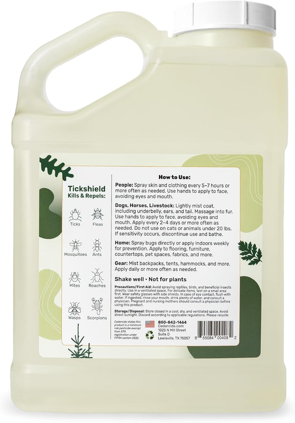 Cedarcide Tickshield spray for pets and outdoor use