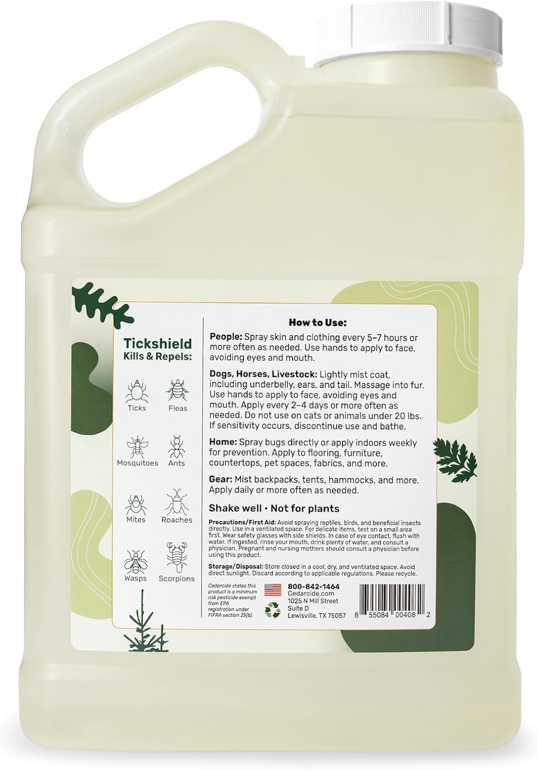 Cedarcide Tickshield spray for pets and outdoor use