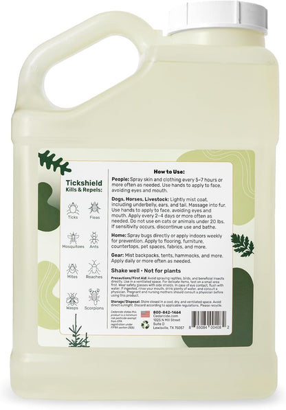 Cedarcide Tickshield spray for pets and outdoor use