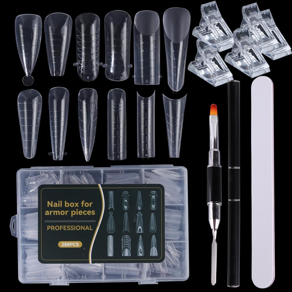 Jwogngls polygel extension nail forms kit front view of box