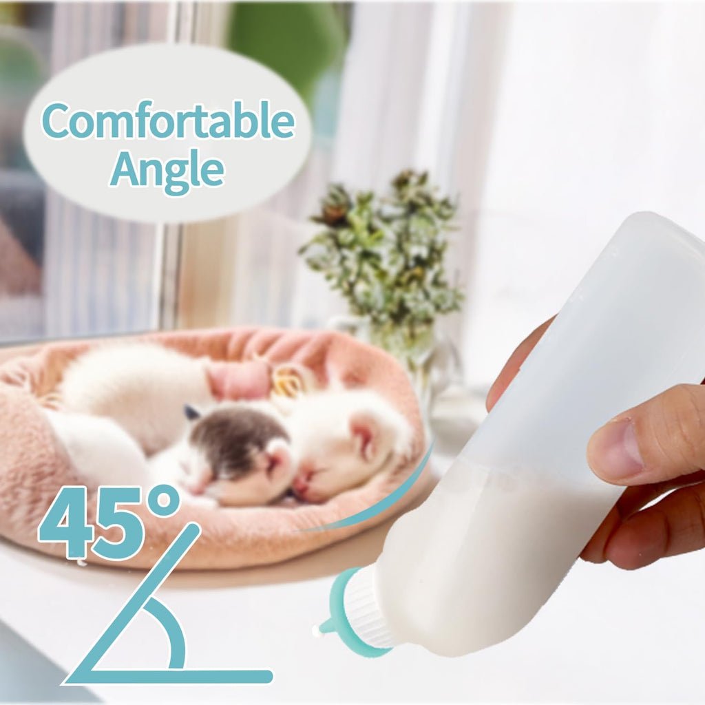 Close up view of the mini silicone nipple designed for nursing puppies
