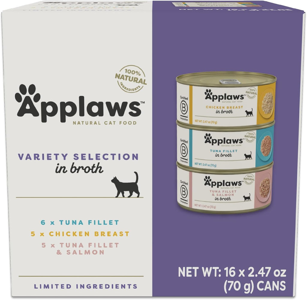 Applaws Fish Variety Pack Wet Cat Food in Broth 12-Pack, High Protein, Limited Ingredient, Grain Free, Canned Cat Food, No Fillers, No Artificial Additives (12 x 2.47 oz Cans) - Image 10