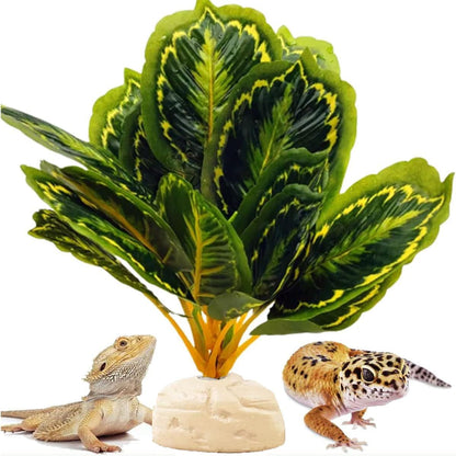 Safe artificial foliage for amphibian habitat enclosure