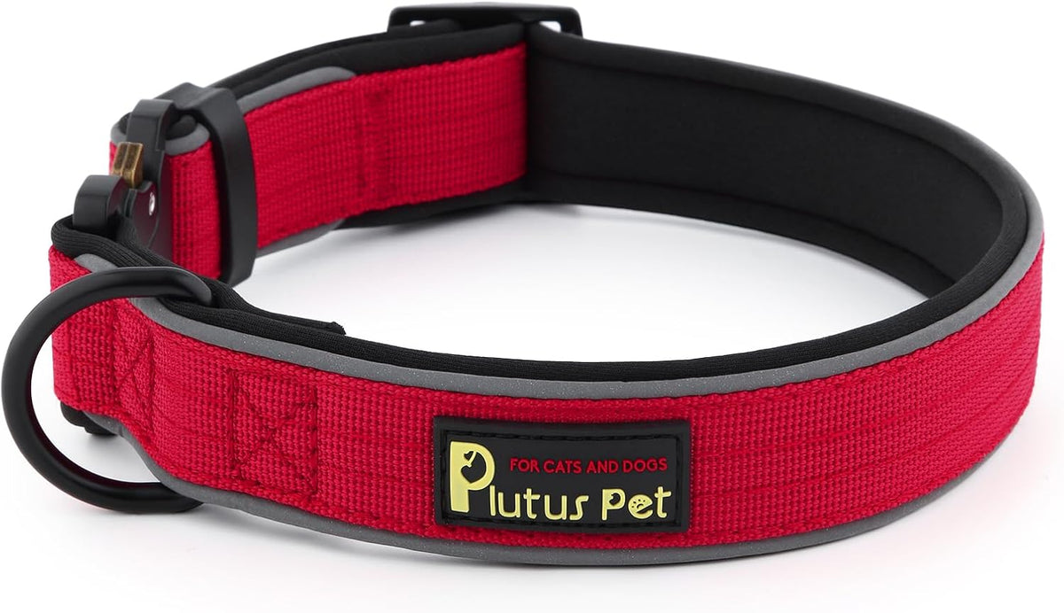 Plutus Pet Tactical Dog Collar, Reflective, Adjustable Heavy Duty Dog Collar, Soft Padded and Comfortable, for Small Medium and Large Dogs (Ranger Green, L) - Image 10