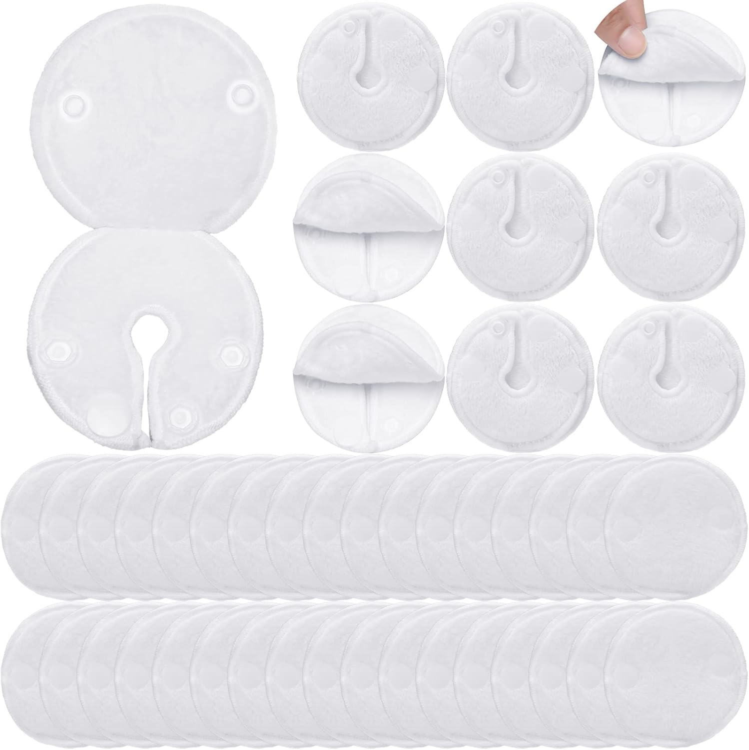 Sosation 20 pack feeding tube pads white cotton front view