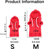 PUMEXFE small pet sweater drawstring hood details close up fleece material