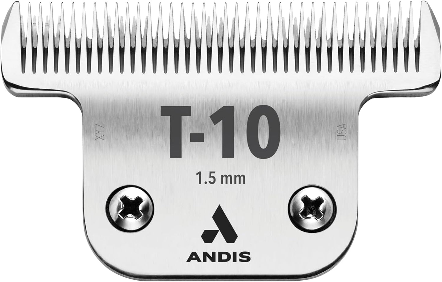 Andis UltraEdge T-84 dog grooming blade showing detachable hinge slot