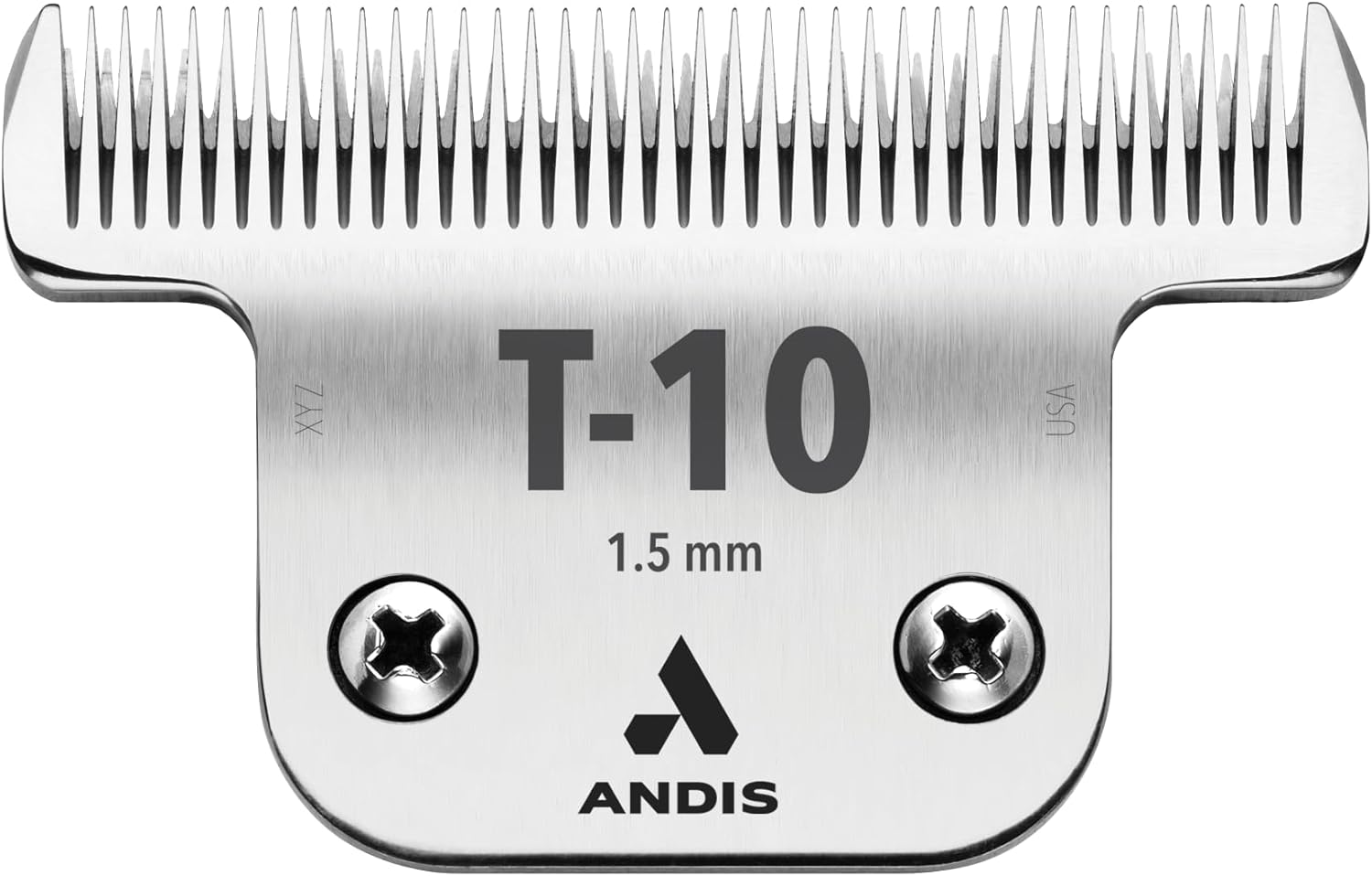 Andis UltraEdge T-84 dog grooming blade showing detachable hinge slot