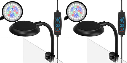 DaToo Mini Clip On Aquarium Light 7W Dimmable Small Fish Tank Light USB Moving Lamp with White Red Blue Green LED for 1 to 3 Gallon Tanks - Image 9