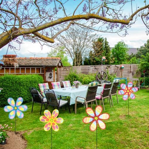 Durable plastic wind spinner blades for outdoor lawn decoration