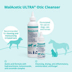 Authentic USA imported MalAcetic Ultra pet ear care solution packaging details