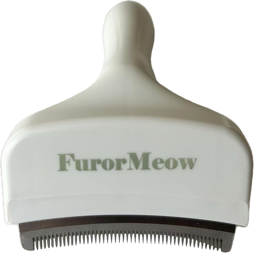 Pet Deshedding Tool with Curve Blade, Cat Grooming Brush, Tight V-shaped Teeth Shedding Comb for Cats and Dogs (Green, Small) - Image 12